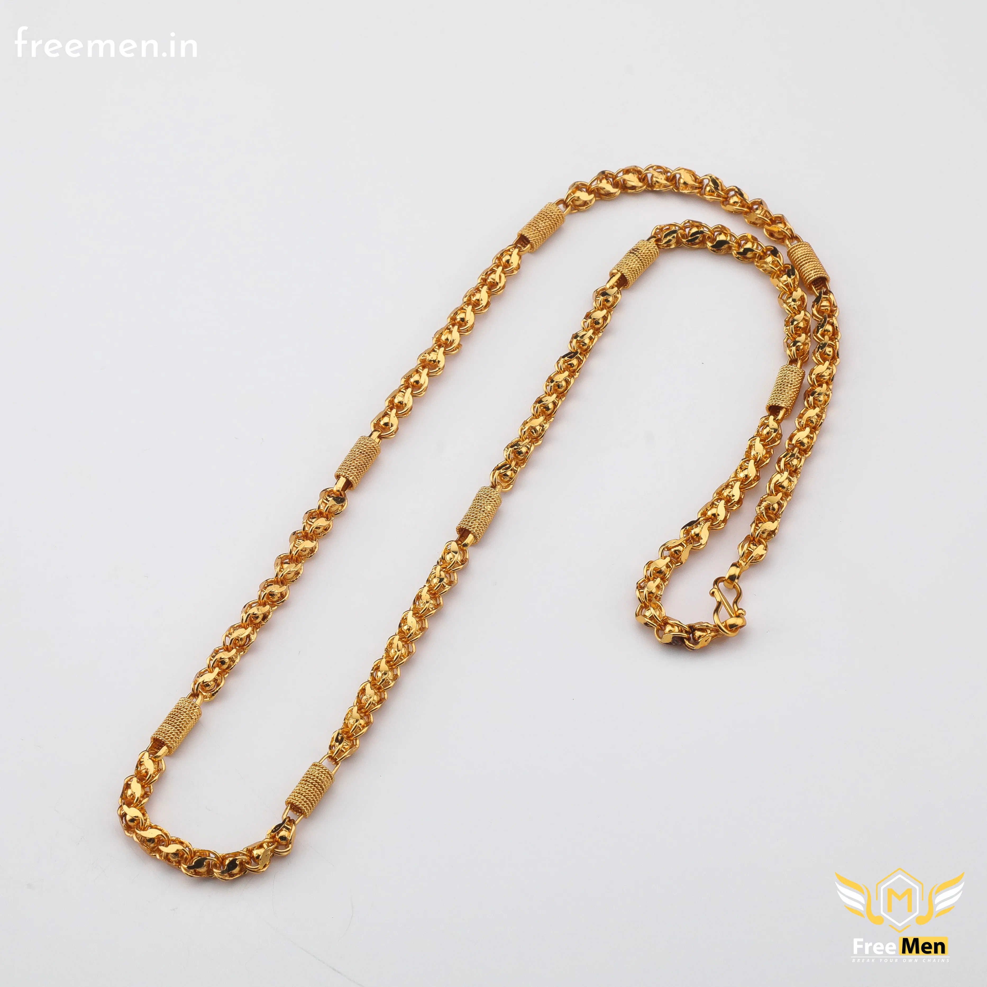 Freemen golden ring lotus chain for men FM037