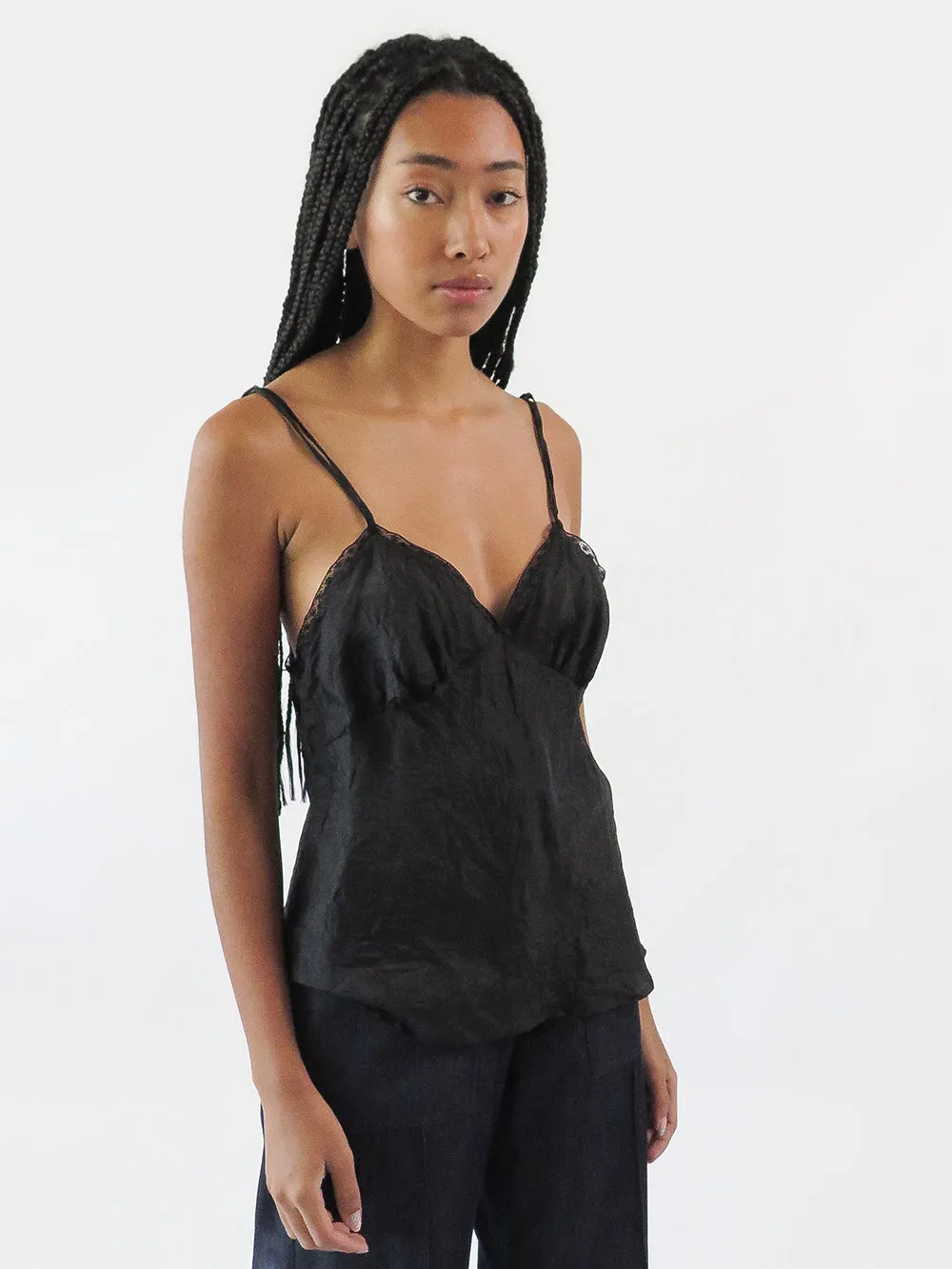 Gilda Silk Camisole in Black