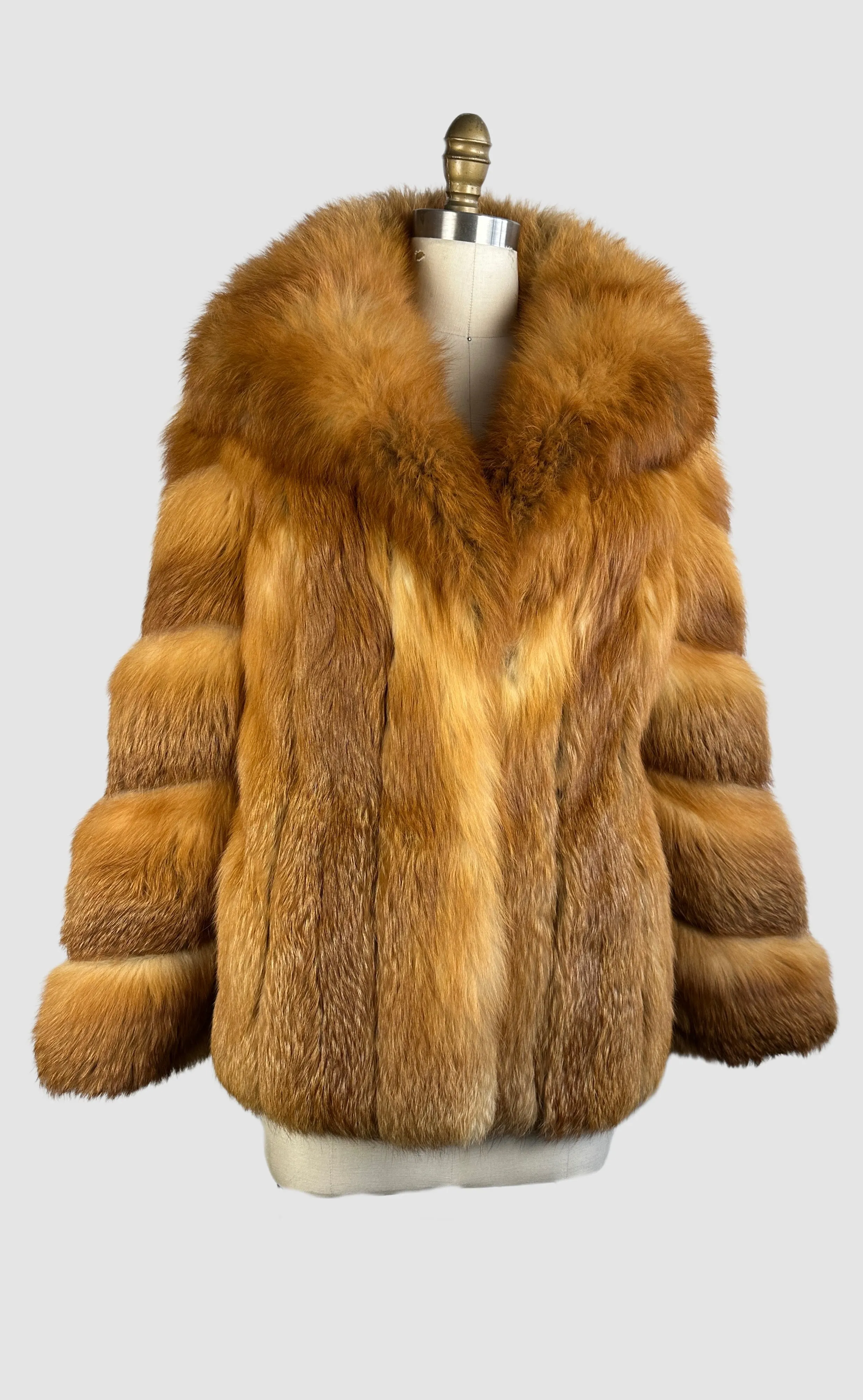 GLAM SLAM 70s Herbert's  Red Fox Fur Coat  • Small