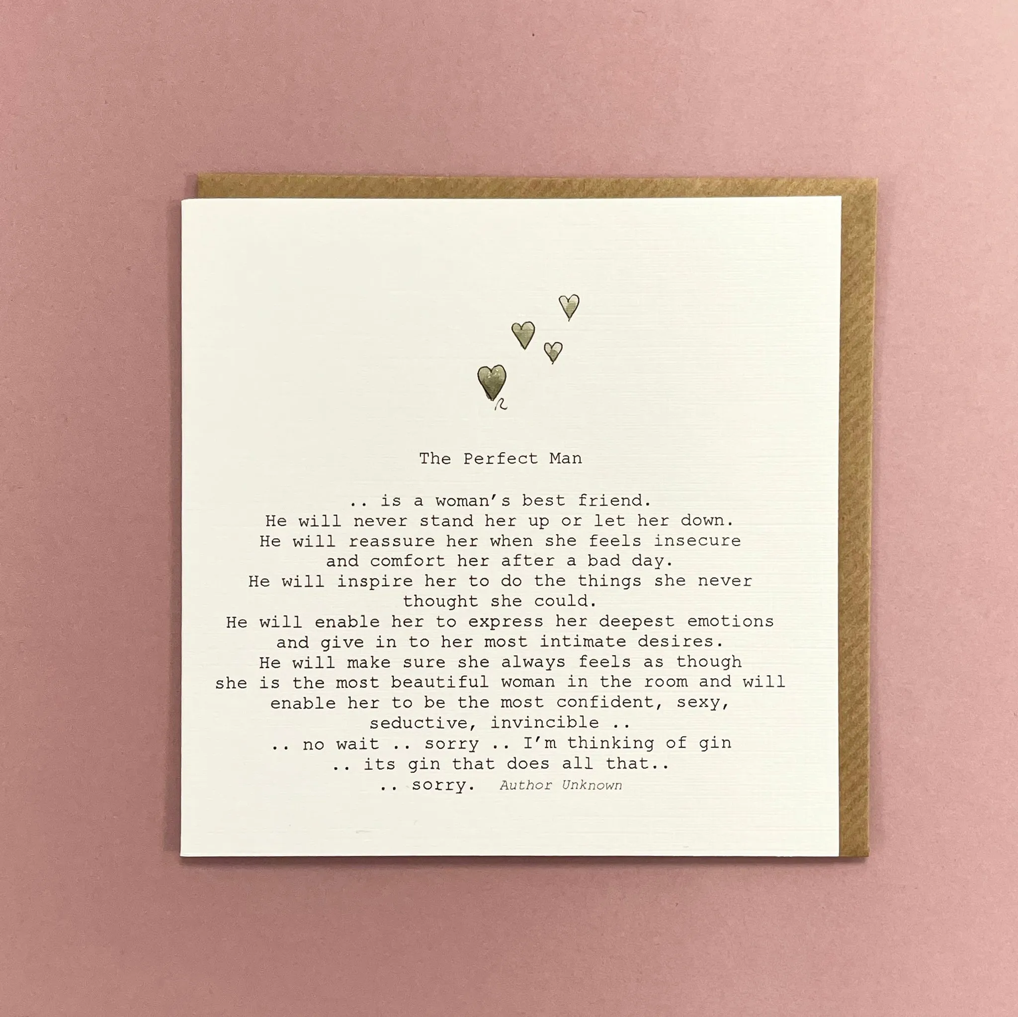 Greeting Card - perfect man