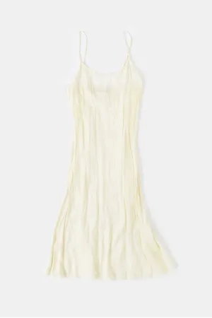 Greta Silk Slip Dress in Ivory