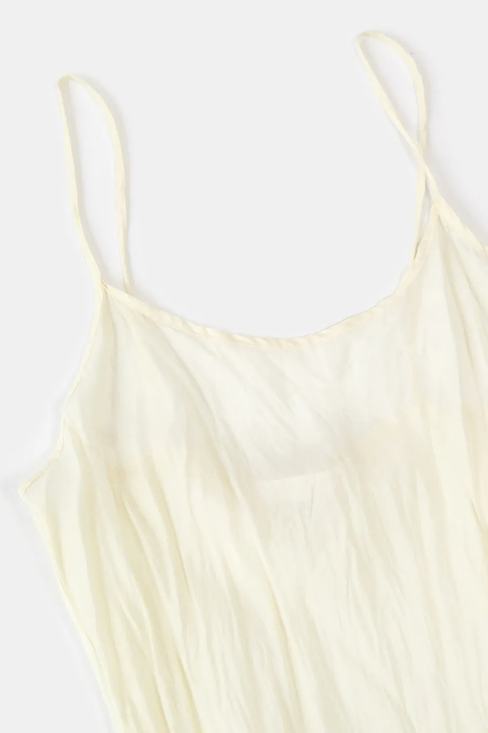 Greta Silk Slip Dress in Ivory