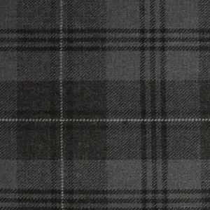 Grey Granite Tharthan Tartan Check 65% Poly 35% Visc