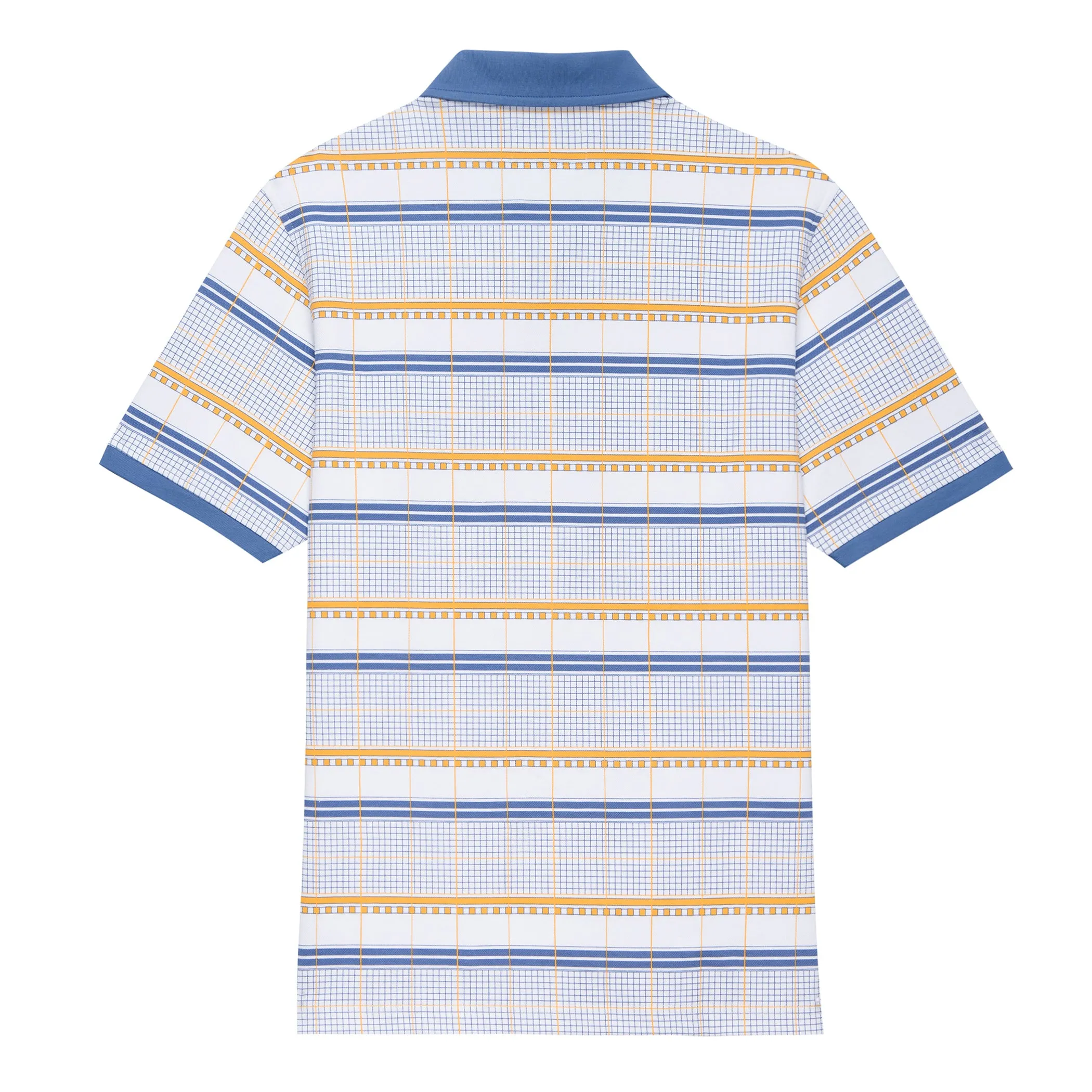 Grid Plaid Polo - Koi Blue Plaid