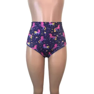 High Waist Hot Pants - Unicorns