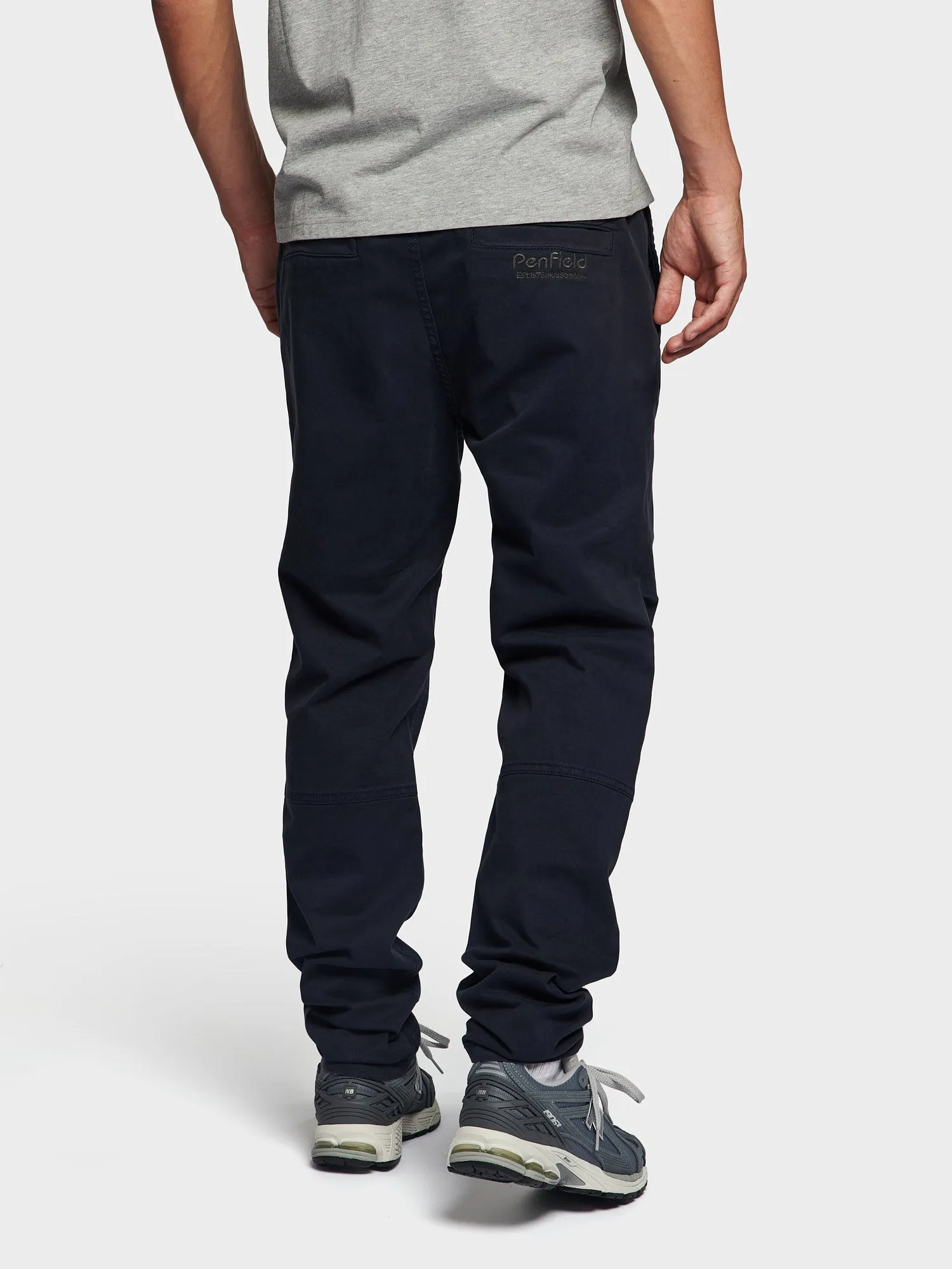 Hudson Script Elasticated Waist Pants in Navy Blue