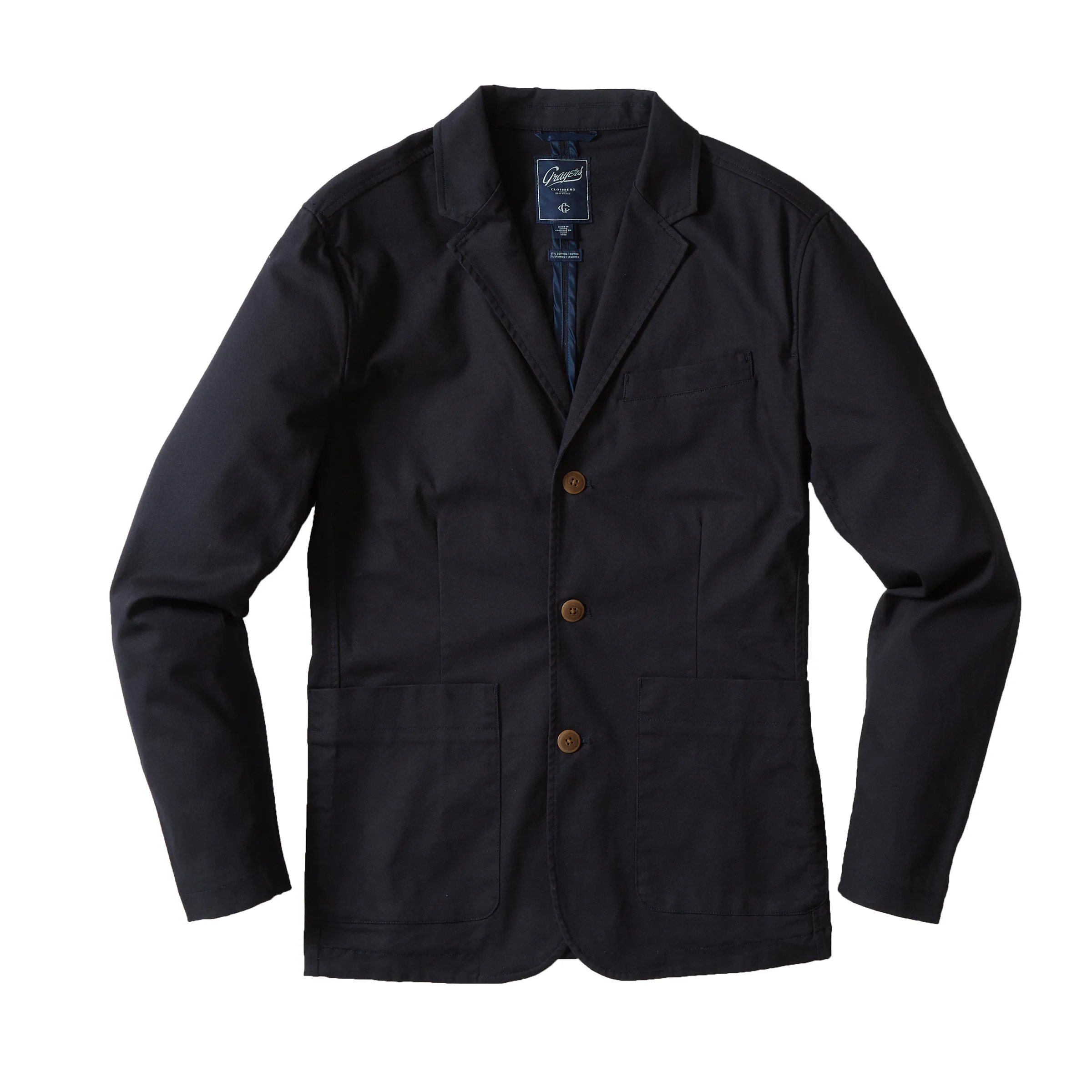 Hudson Textured Flex Blazer - Navy