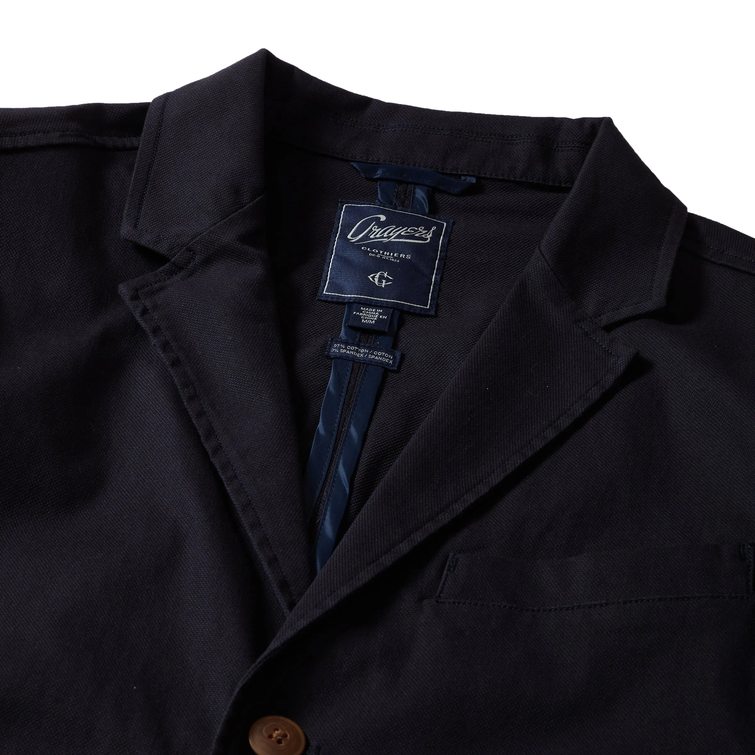 Hudson Textured Flex Blazer - Navy