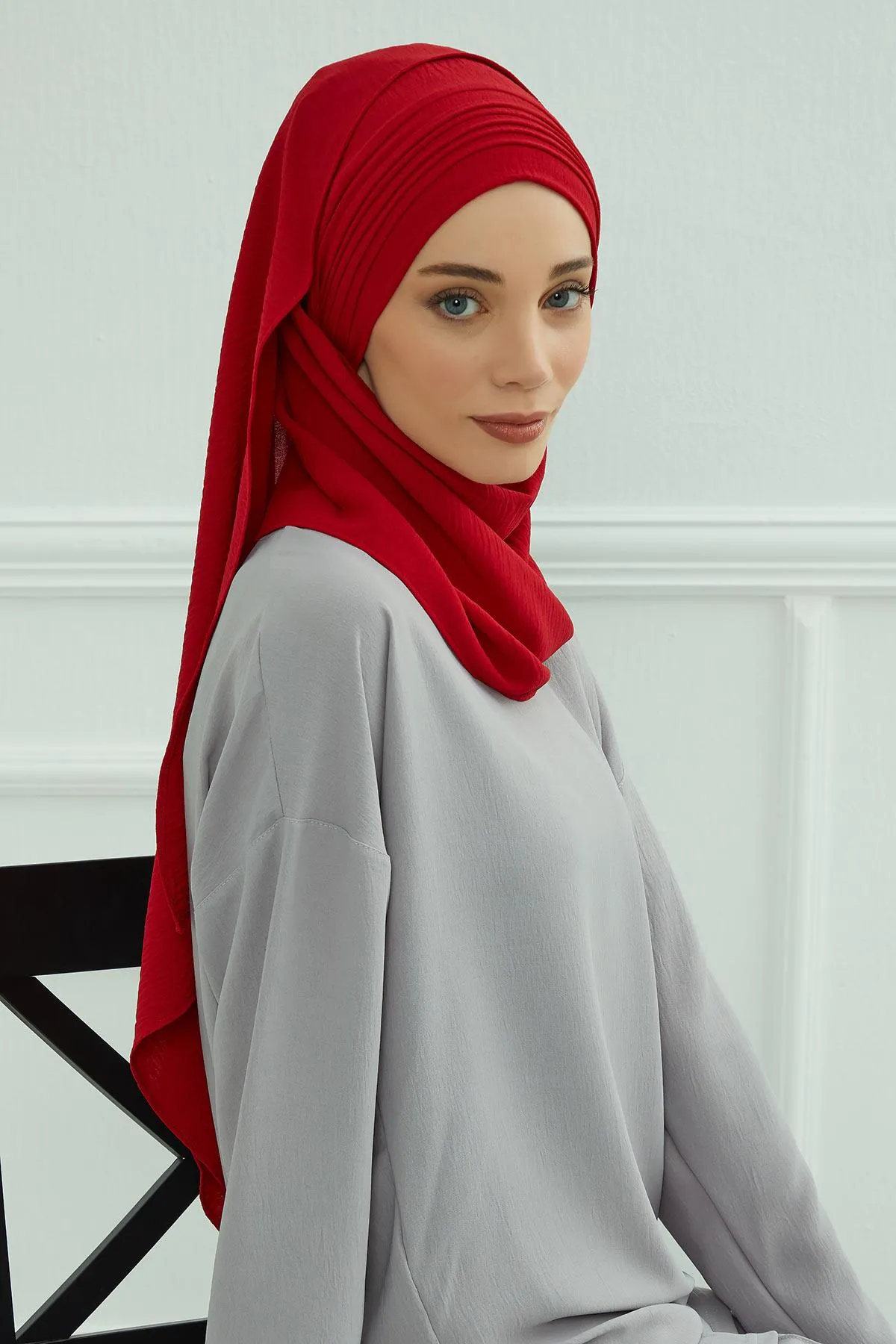 Instant Lightweight Aerobin Shawl Pleated Scarf Head Turbans For Women Headwear Stylish Head Wrap Elegant Design,CPS-90