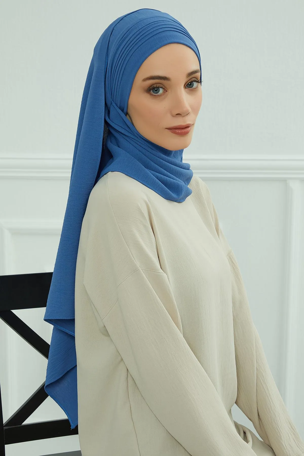 Instant Lightweight Aerobin Shawl Pleated Scarf Head Turbans For Women Headwear Stylish Head Wrap Elegant Design,CPS-90