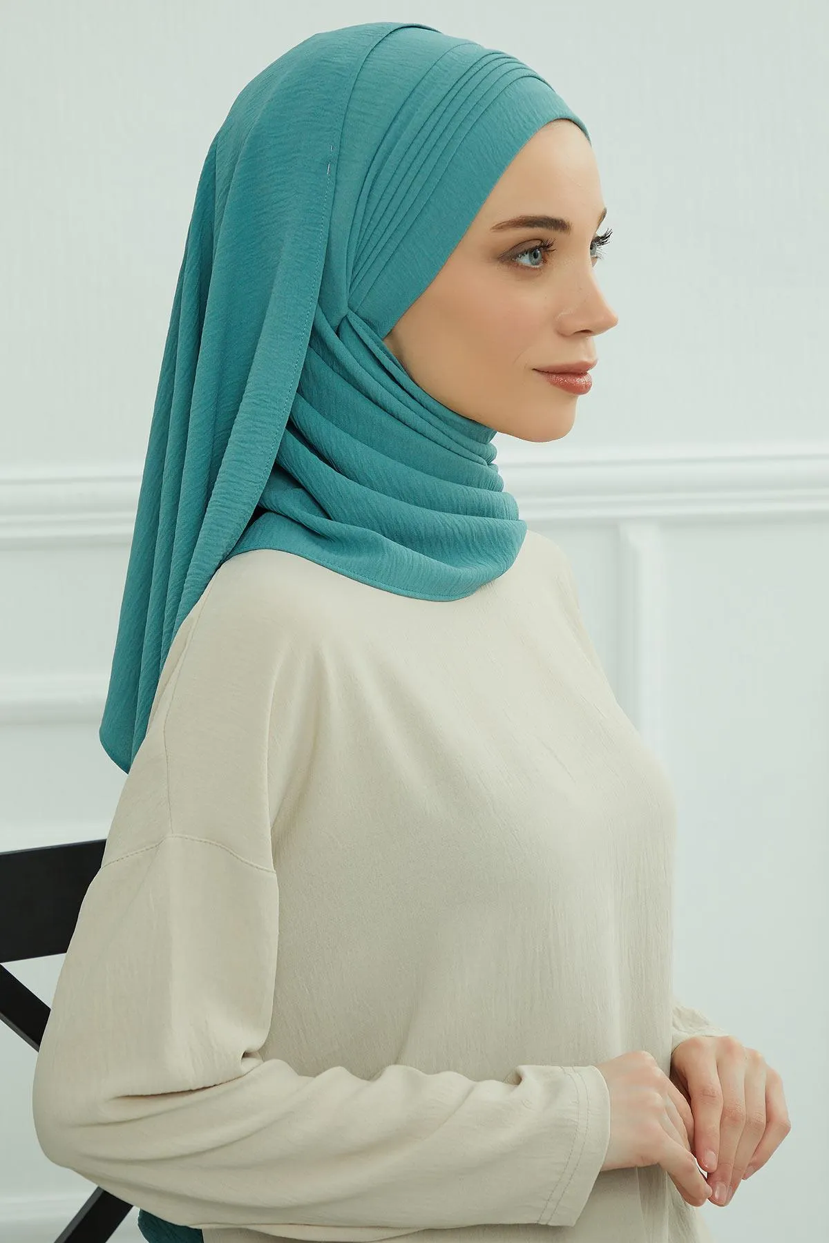 Instant Lightweight Aerobin Shawl Pleated Scarf Head Turbans For Women Headwear Stylish Head Wrap Elegant Design,CPS-90