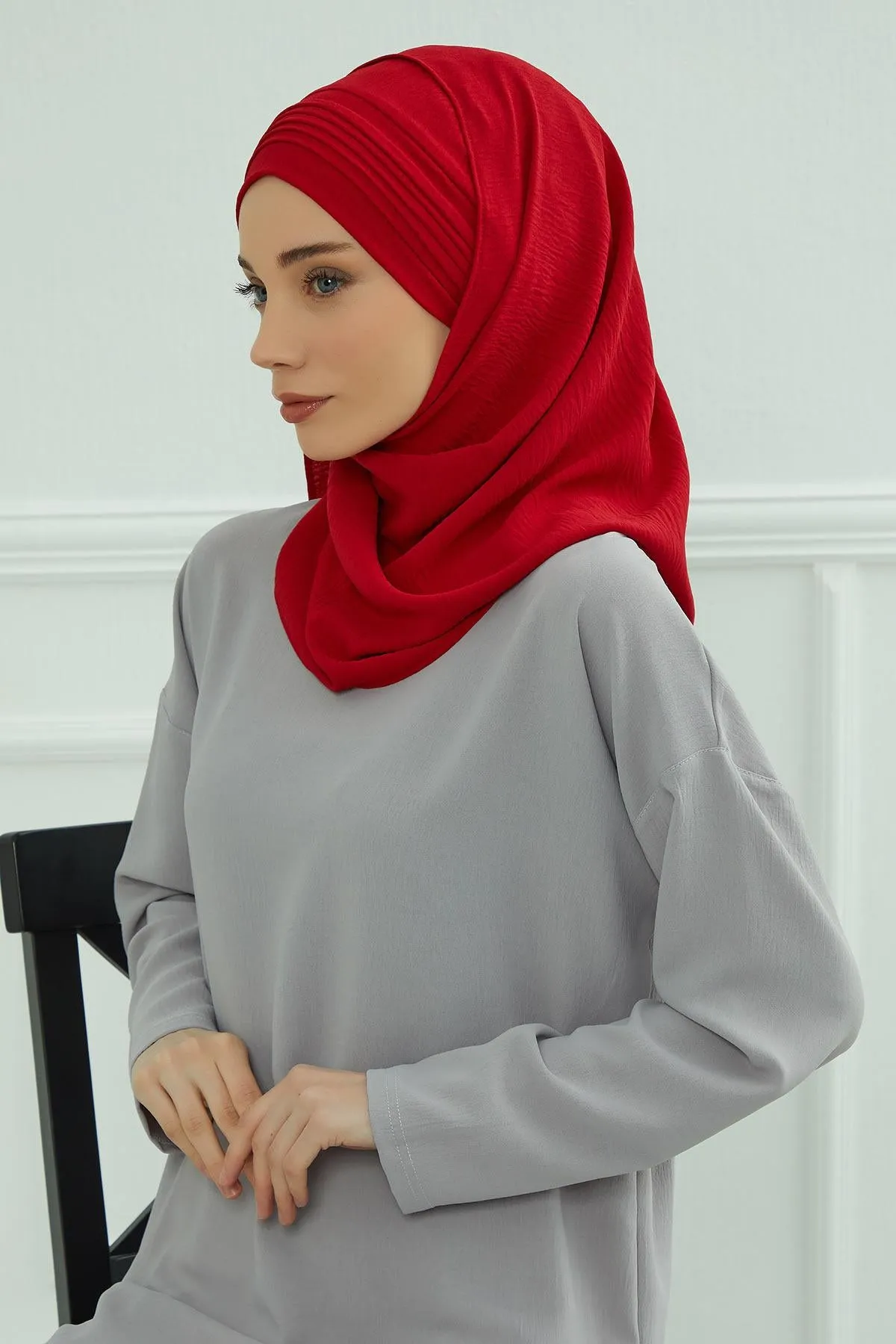 Instant Lightweight Aerobin Shawl Pleated Scarf Head Turbans For Women Headwear Stylish Head Wrap Elegant Design,CPS-90