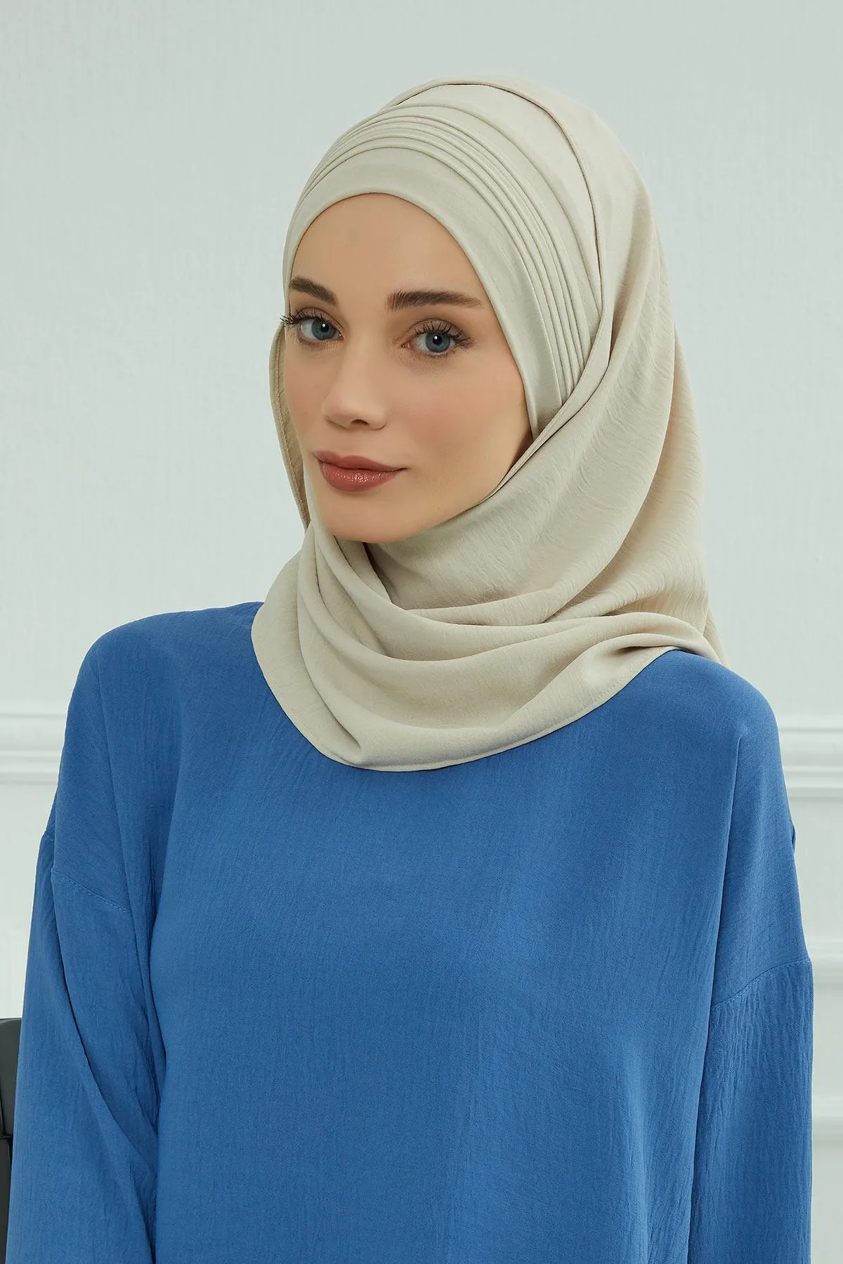 Instant Lightweight Aerobin Shawl Pleated Scarf Head Turbans For Women Headwear Stylish Head Wrap Elegant Design,CPS-90