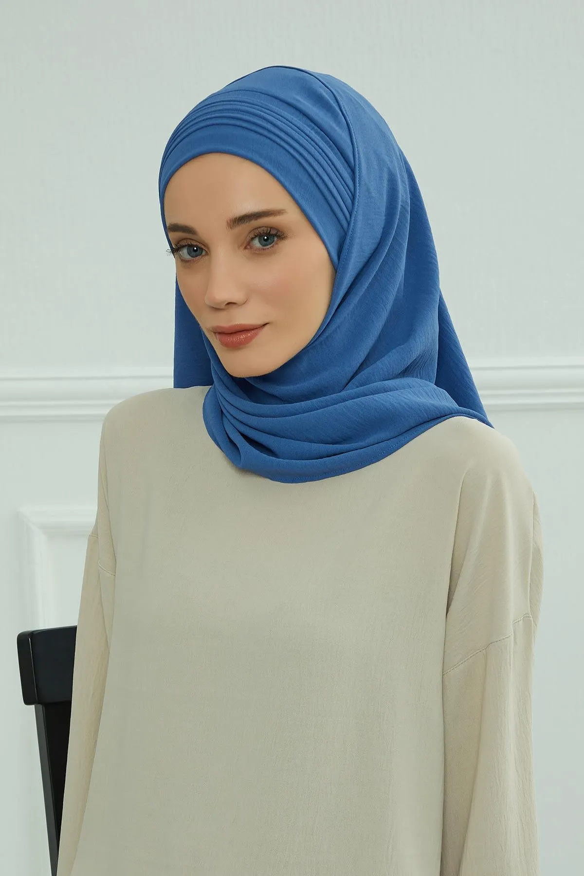 Instant Lightweight Aerobin Shawl Pleated Scarf Head Turbans For Women Headwear Stylish Head Wrap Elegant Design,CPS-90