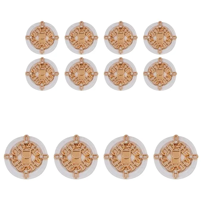 Interwoven Chain Crest Metal Button(8 Small   4 Big)