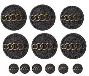 Intricate Chain Link Buttons(8 Big   8 Small)