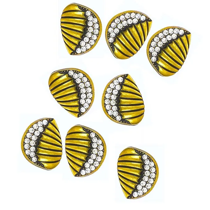 Intricate Seashell Design Metal Buttons(8 Small   6 Big)