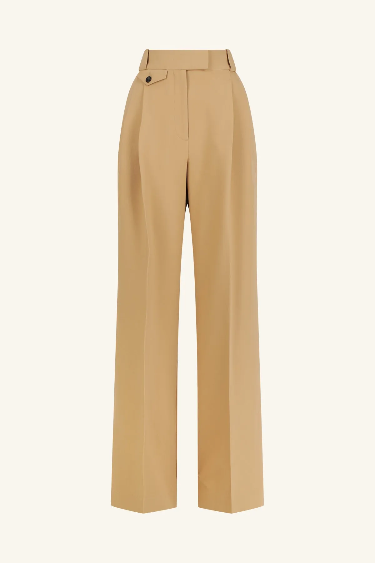 IRENA HIGH WAISTED TAILORED PANT - WHEAT