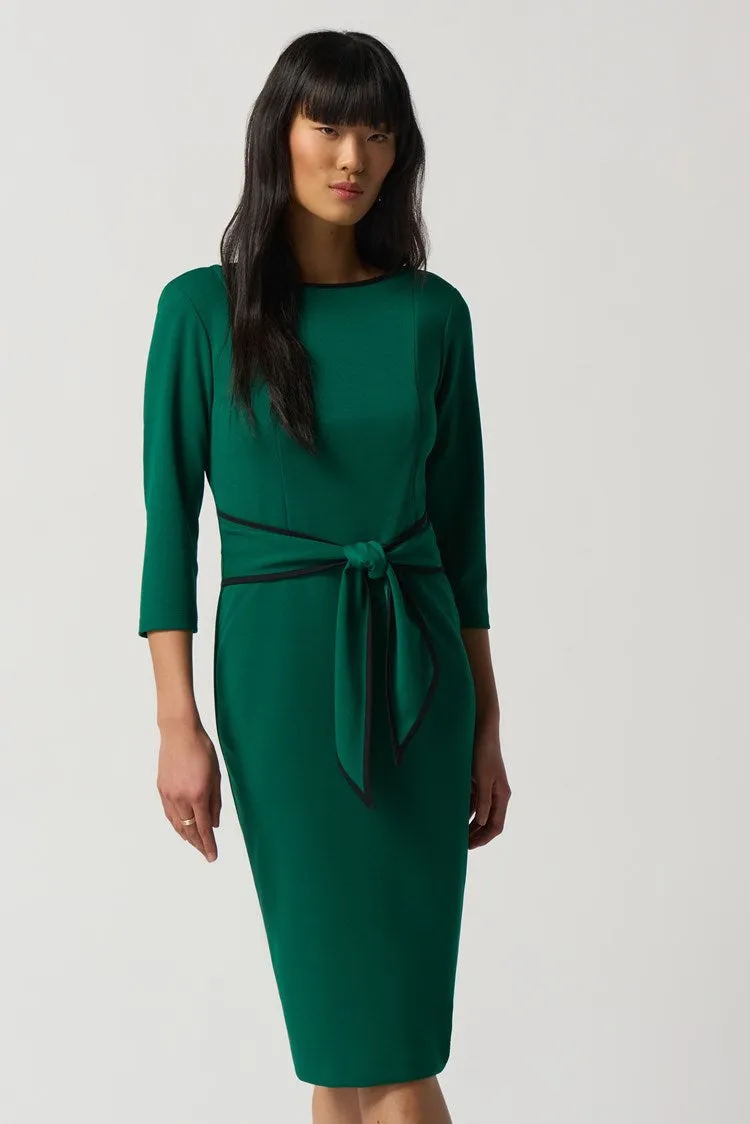 Joseph Ribkoff 3/4 Sleeve Contrast Trim Dress