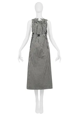 JUNYA WATANABE BLACK & WHITE GINGHAM PARACHUTE DRESS 2003