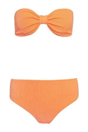 Kim High Waisted Mango Bandeau Bikini