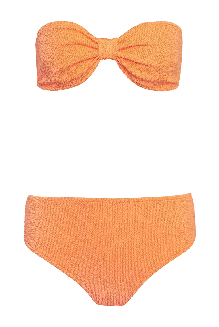 Kim High Waisted Mango Bandeau Bikini