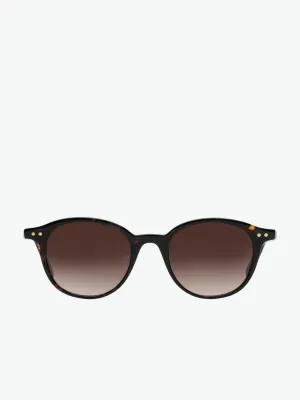 Le Specs Round Tortoise Sunglasses