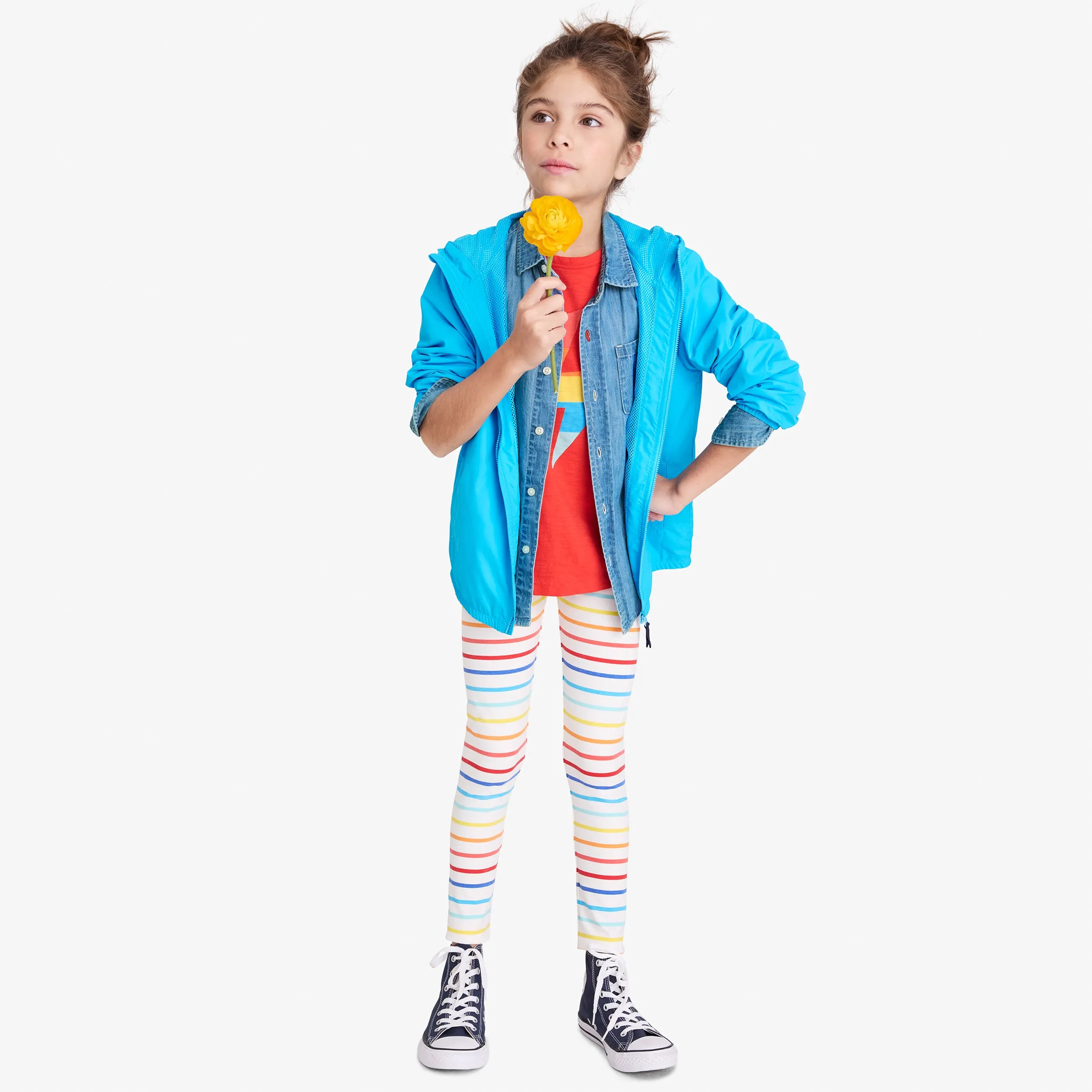 Legging in sunrise rainbow stripe