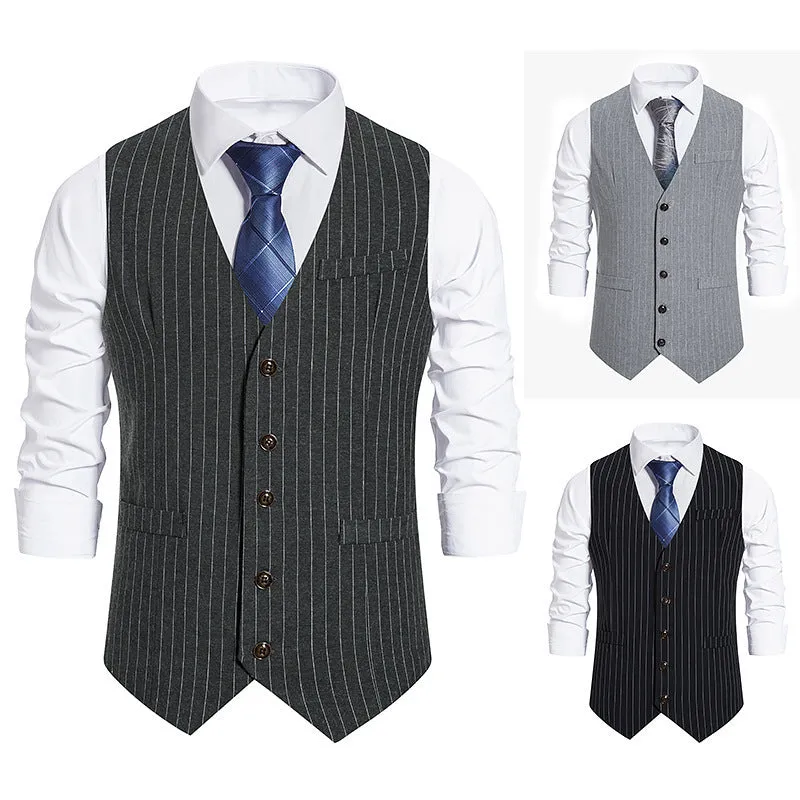 LionVII Men's Suit Vest Business Formal Dress Waistcoat Vest