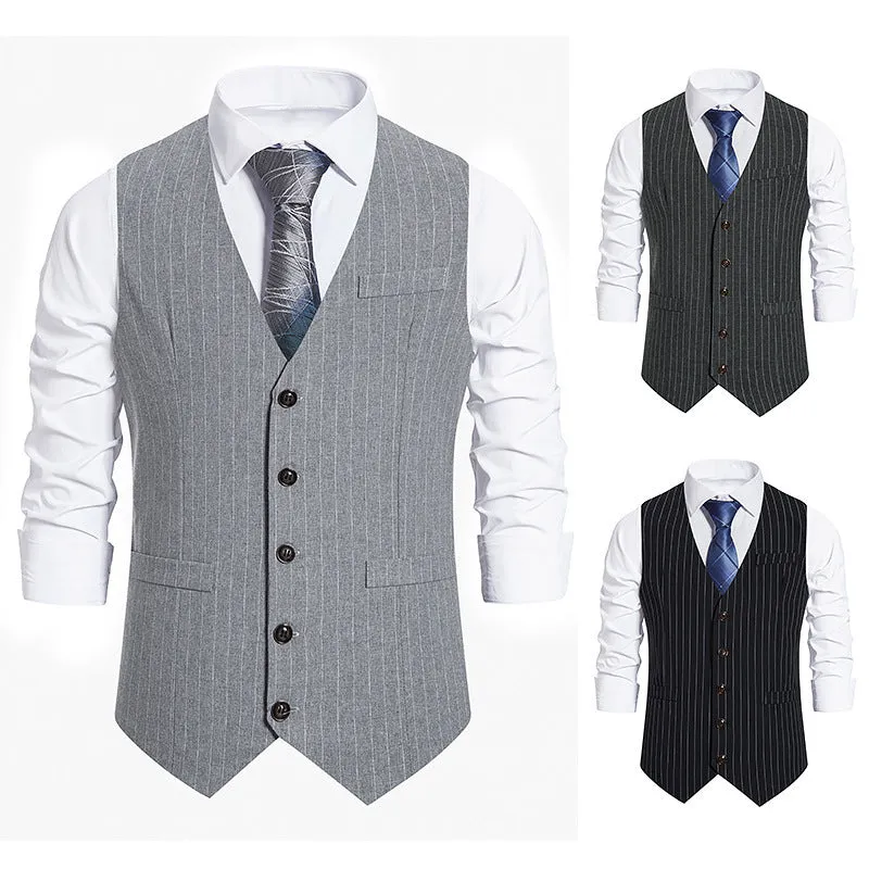 LionVII Men's Suit Vest Business Formal Dress Waistcoat Vest