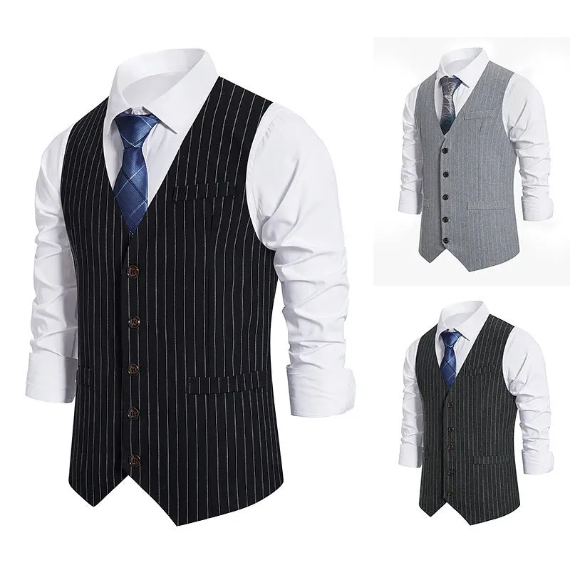 LionVII Men's Suit Vest Business Formal Dress Waistcoat Vest