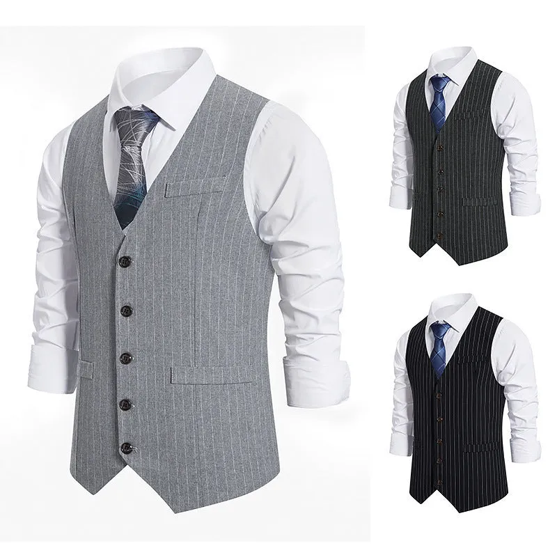 LionVII Men's Suit Vest Business Formal Dress Waistcoat Vest