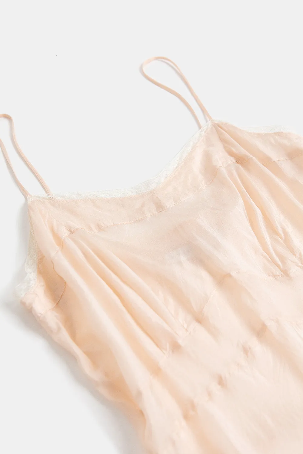 Long Lola Silk Slip Dress in Blush