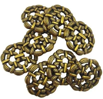 Loop Rope Design Metal Buttons(6 Big   6 Small)