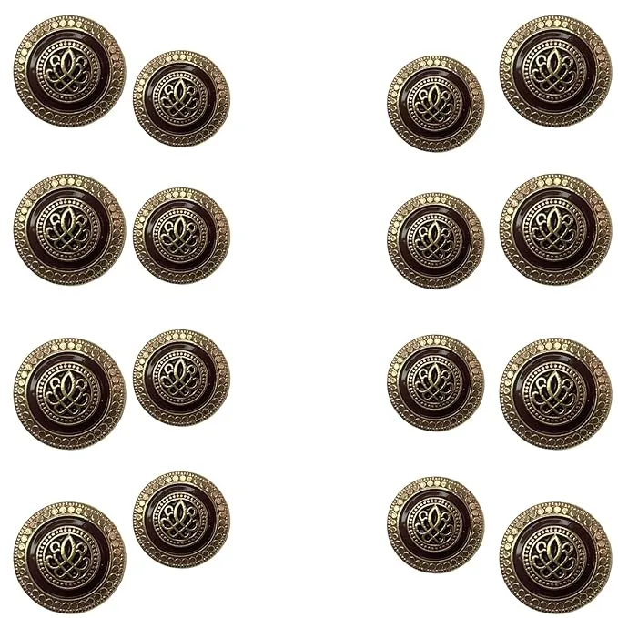 Luxe Insignia Metal Button(6 Big   6 Small)