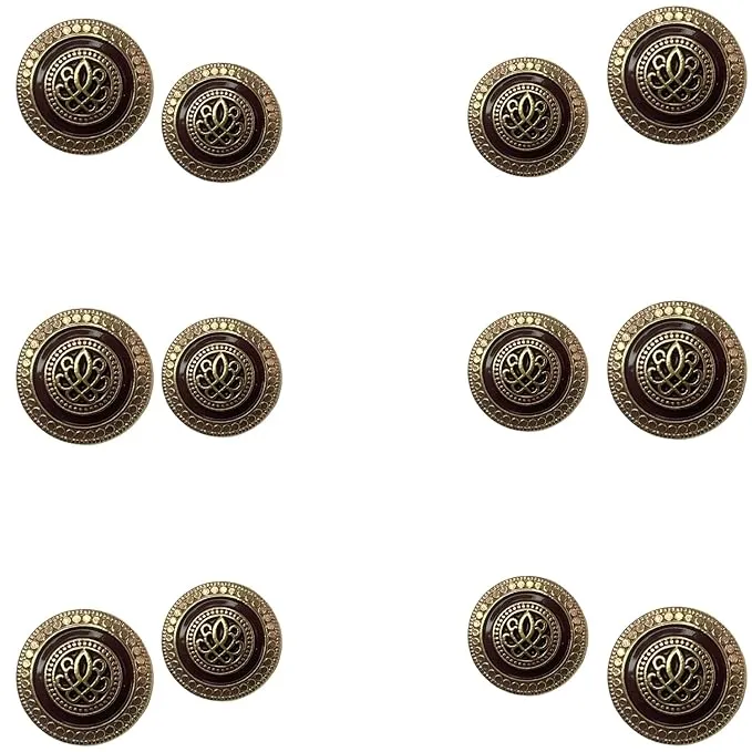 Luxe Insignia Metal Button(6 Big   6 Small)