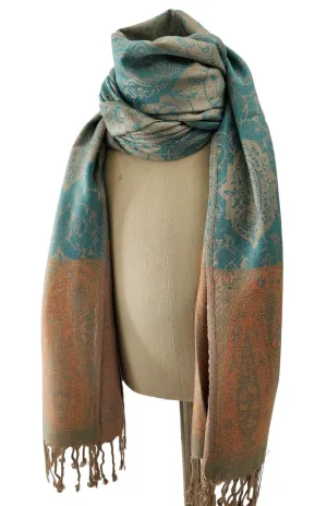 Luxurious Women's Scarf, Oversized Wrap, Silky & Colorful, Lightweight, Jacquard Design