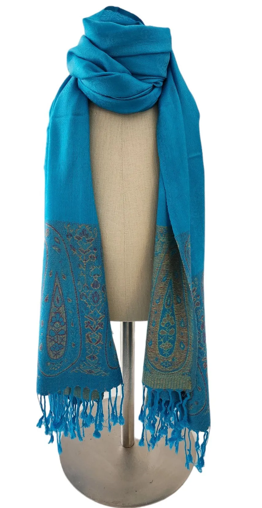 Luxurious Women's Scarf, Oversized Wrap, Silky & Colorful, Lightweight, Jacquard Design