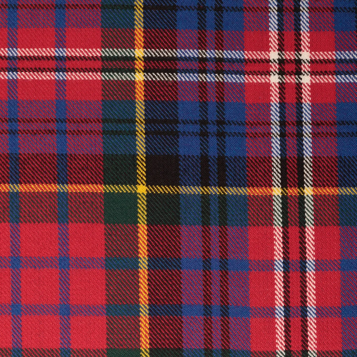 Macpherson Red Tharthan Tartan Check 65% Poly 35% Visc