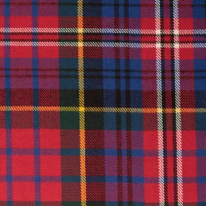 Macpherson Red Tharthan Tartan Check 65% Poly 35% Visc