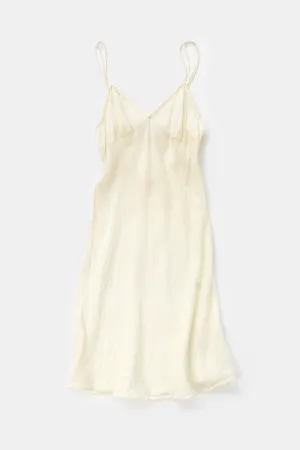 Maude Silk Slip Dress in Ivory