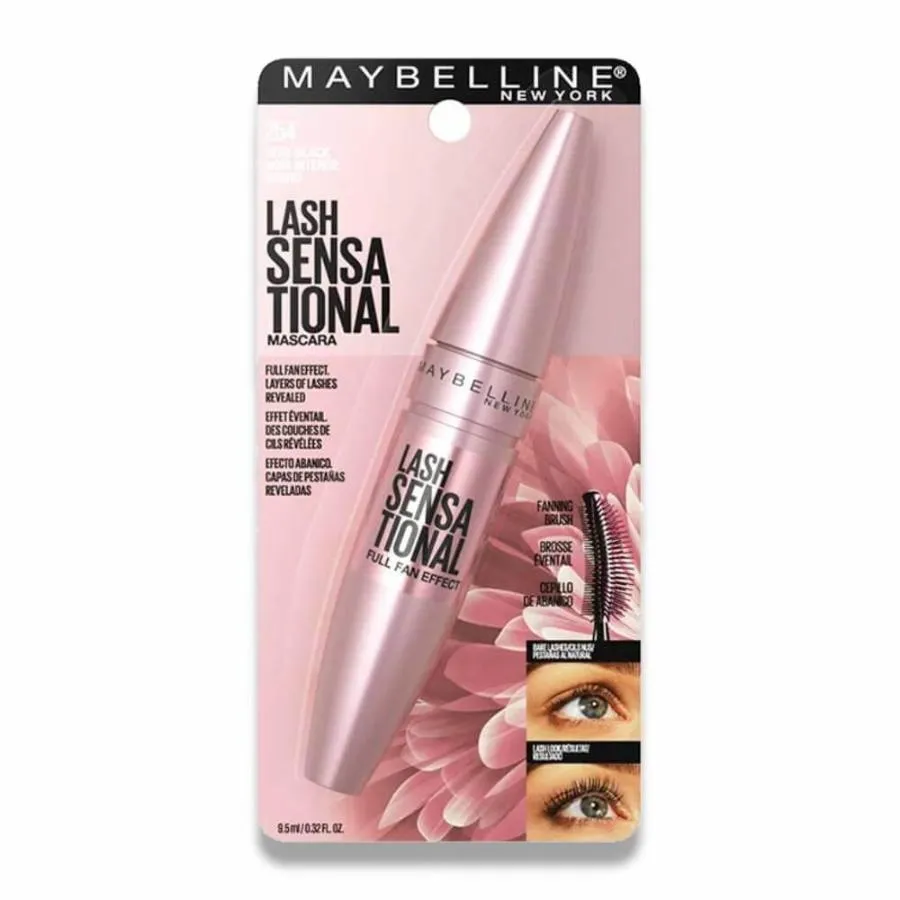 Maybelline -Lash Sensational Washable Mascara- 254 Very Black - 0.32 Oz - 12 Pack