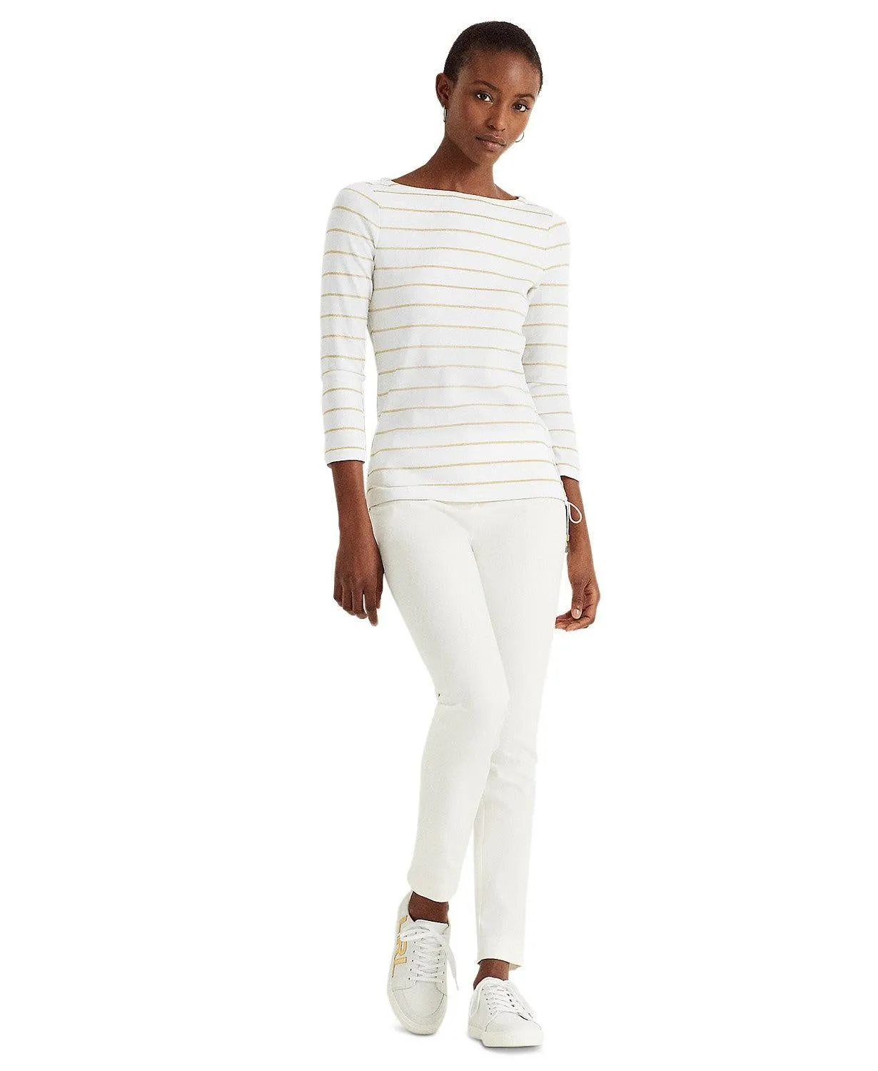 Metallic Striped Top-Ralph Lauren