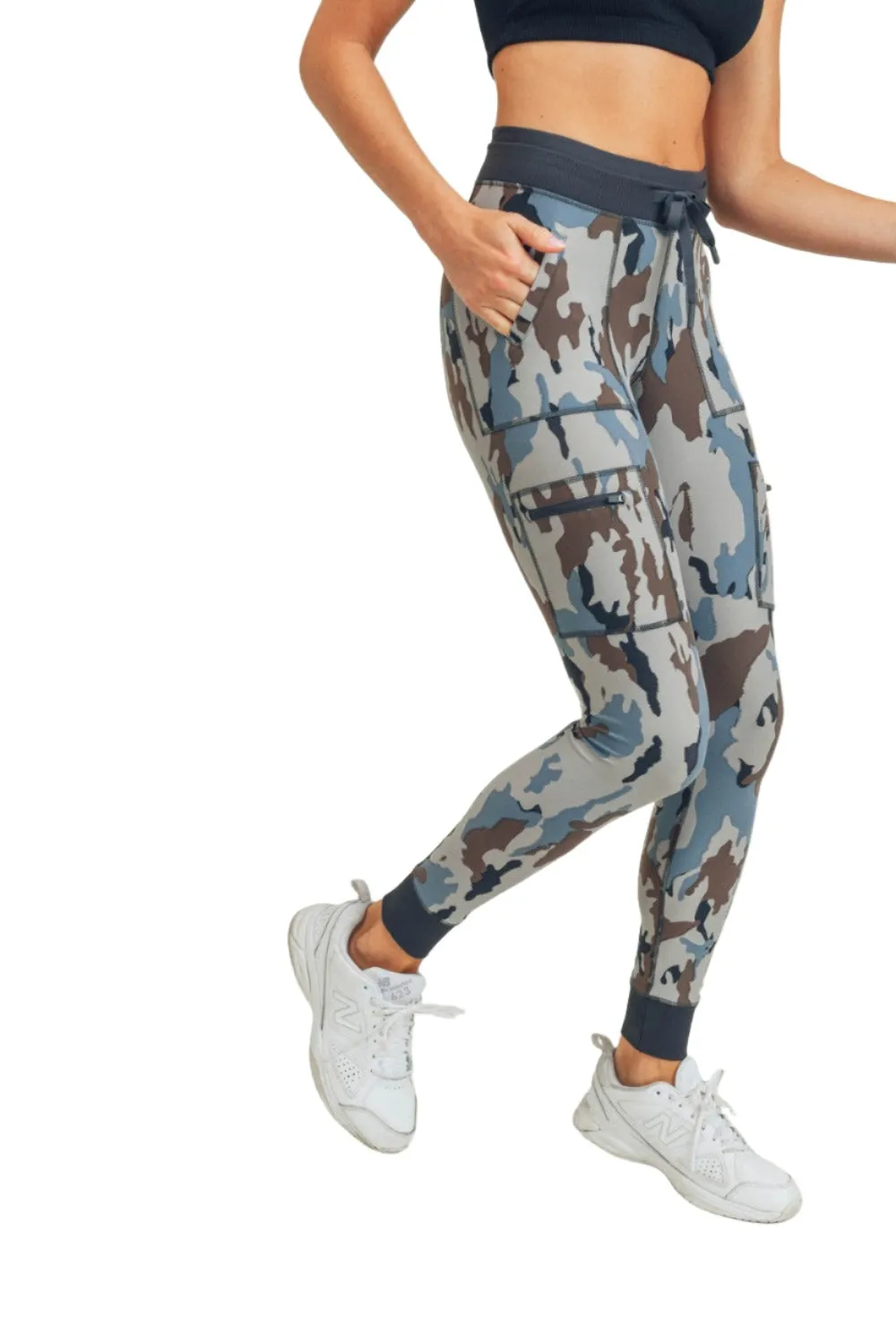 Mono B Camo Print Skinny Cargo Hybrid Leggings APH-A08138