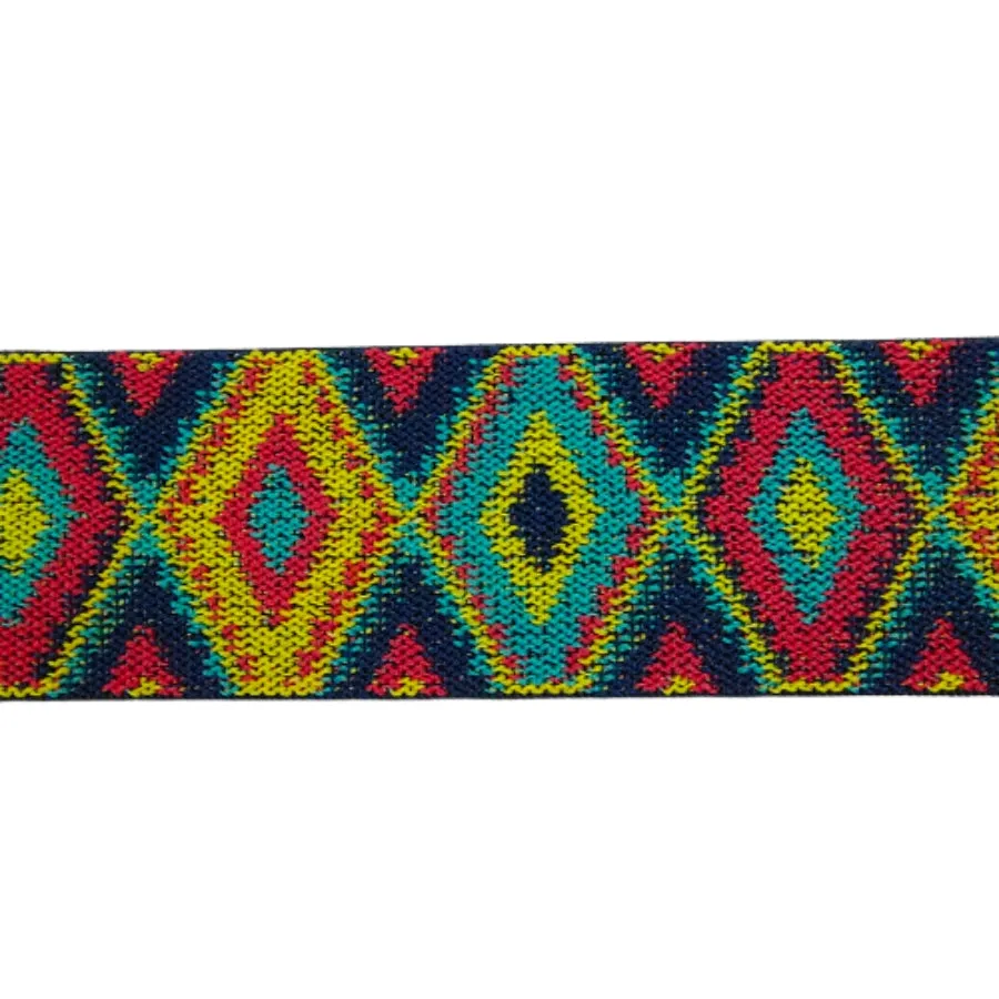 Multi-Color boho Fashion Woven Jacquard Design Elastic