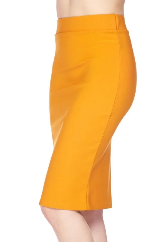 Mustard High Waist Midi-FINAL SALE-NOT ELIGIBLE FOR EXCHANGE OR REFUND