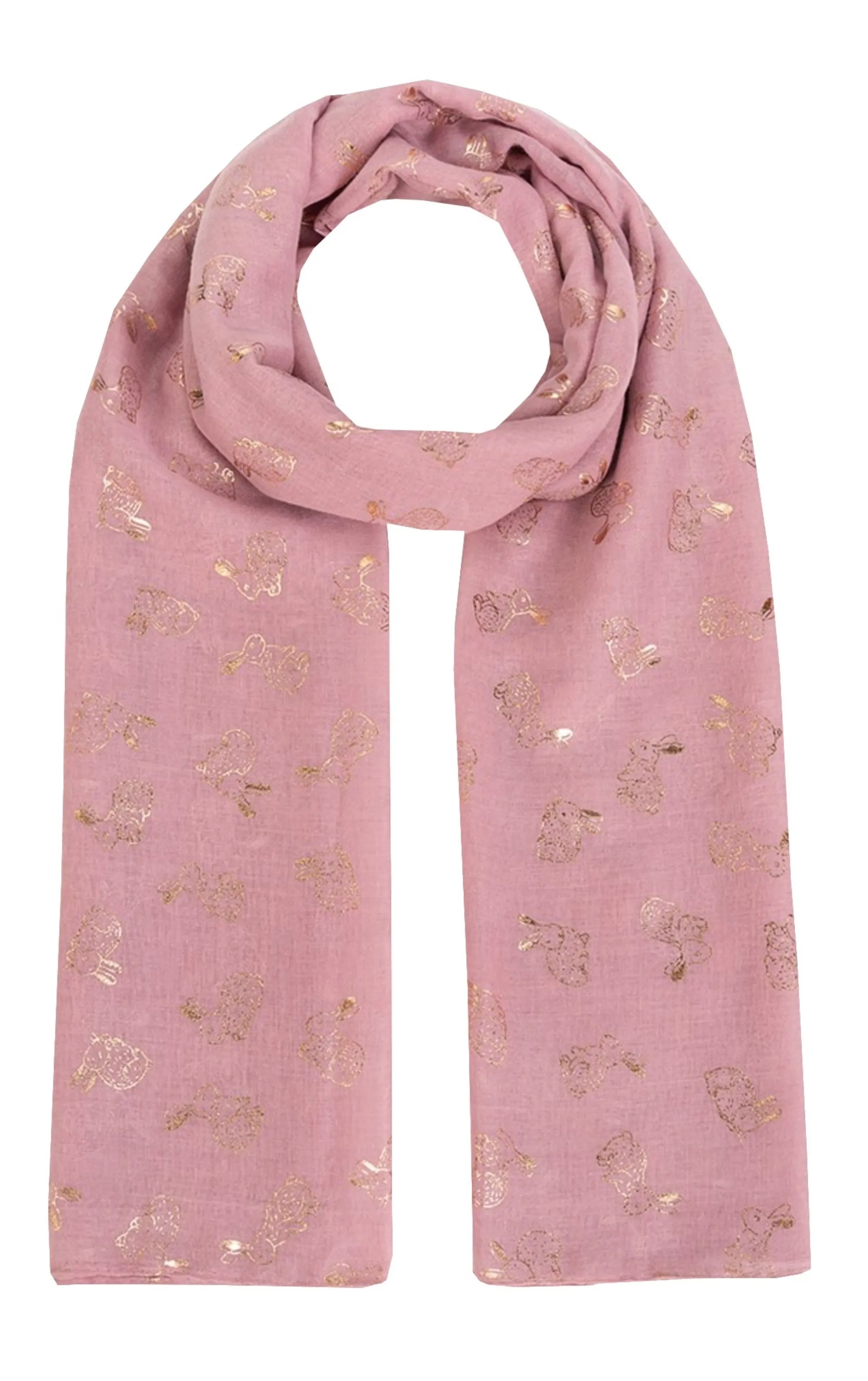 New Sparkling Bunny Rabbit Print Ladies Celebrity Style Scarves Maxi, Scarf, Wrap, Sarong, Shawls