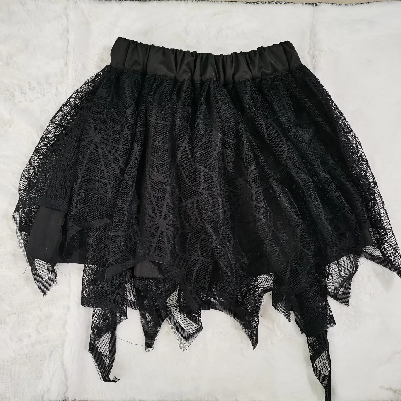 'No Escape' Black Grunge Frilly Skirt