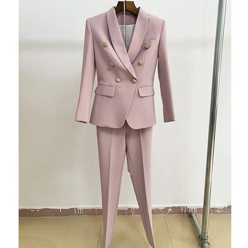 Office Ladies Blazer Pants Suit - Stylish, Comfortable, and Professional | Spring/Autumn Season Suit