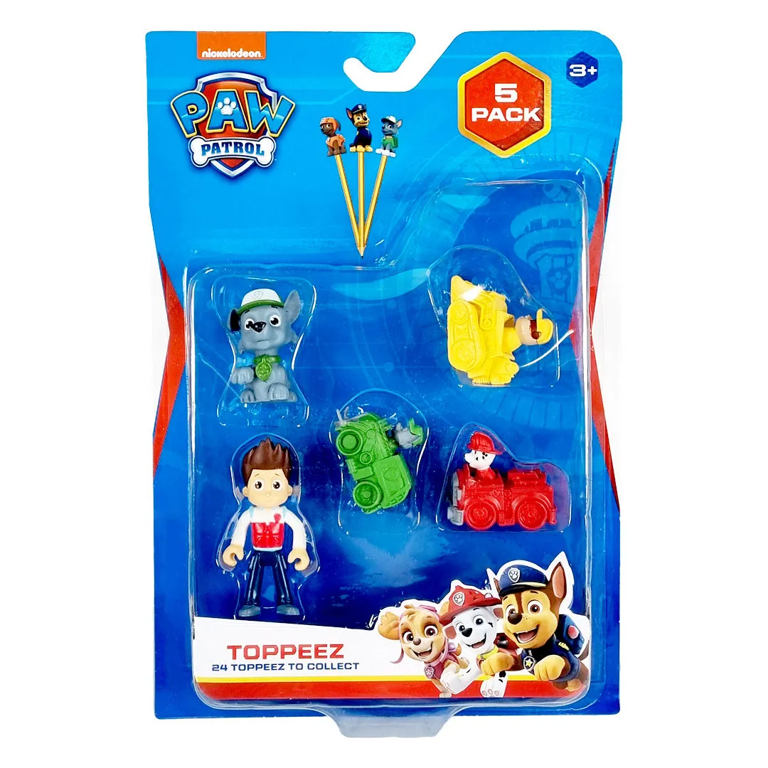 Paw Patrol Toppeez Mini Figure Pencil Topper 5pk